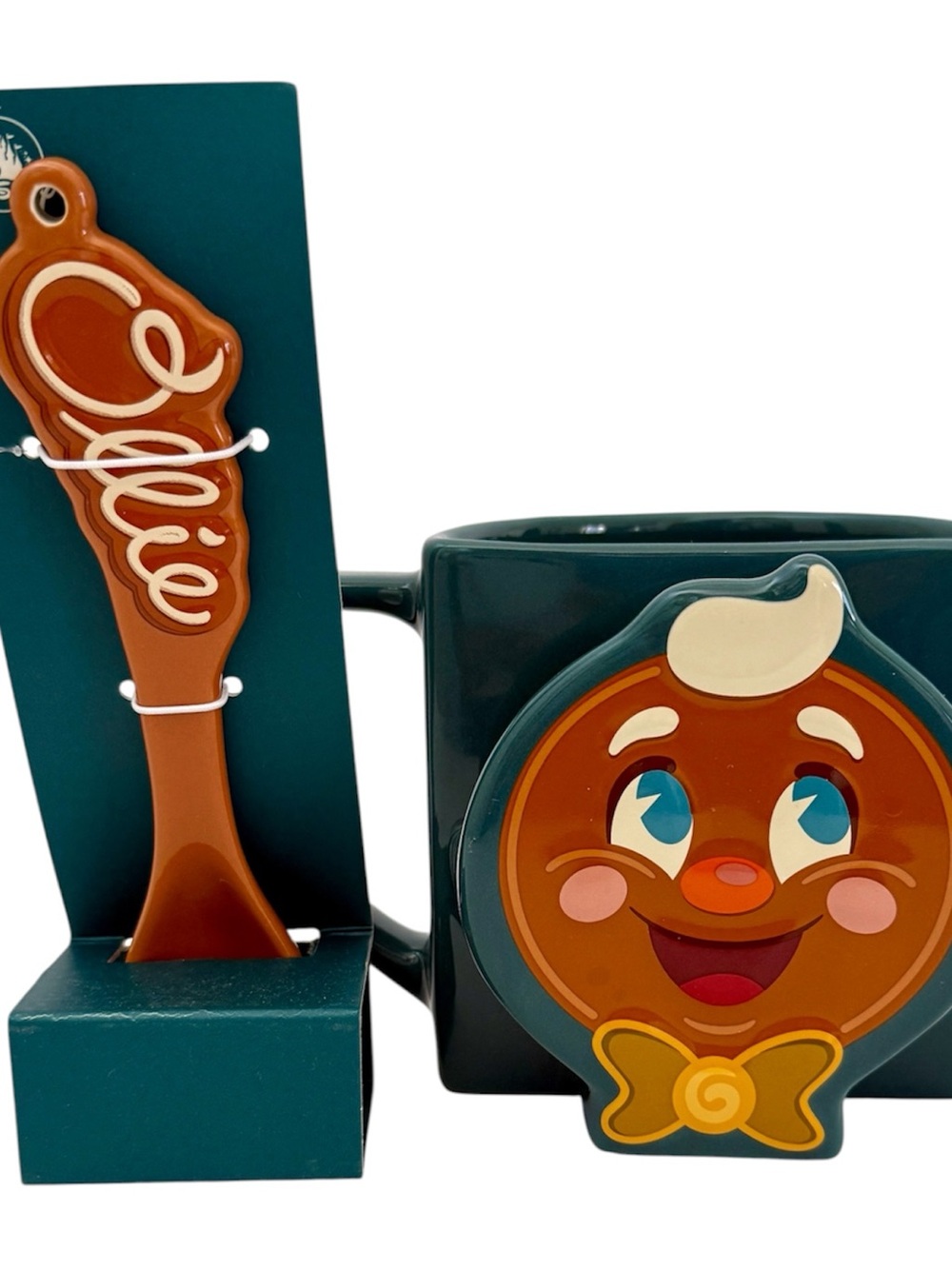 Disney Hollywood Nights 2025 Gingerbread Mug with "Cocoa" Stir Spoon
